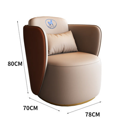 Accessible luxury sales office cafe single sofa hotel lobby casual leather sofa reception office coffee table sofa