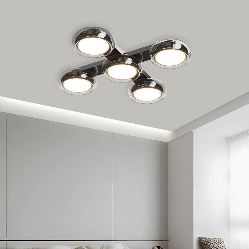 Living room ceiling light modern simple atmosphere soot glass Italian light luxury creative high-end dining room bedroom lighting