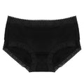Fashion wholesale 40s cotton lace edge women's underwear mid-waist pure cotton bottom crotch hip-covering quick-drying breathable briefs