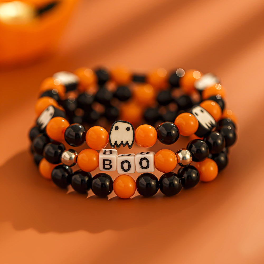 Halloween pumpkin bracelet wholesale fashion cross-border pendant cute cartoon funny niche atmosphere party accessories