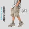 【cool ice touch】 summer new classic camo cargo shorts - multi-pocket, loose fit, lightweight for kids - 2624