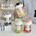 High-style plastic water bottle with handle, portable sports water bottle, sippy cup, dual-drink cup