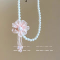 Gentle floral pearl choker necklace - chic & unique, sweet & elegant summer accessory for women