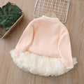 Girls' spring two-piece skirt set: princess-style puffy skirt with korean-style knitted cardigan for baby girls