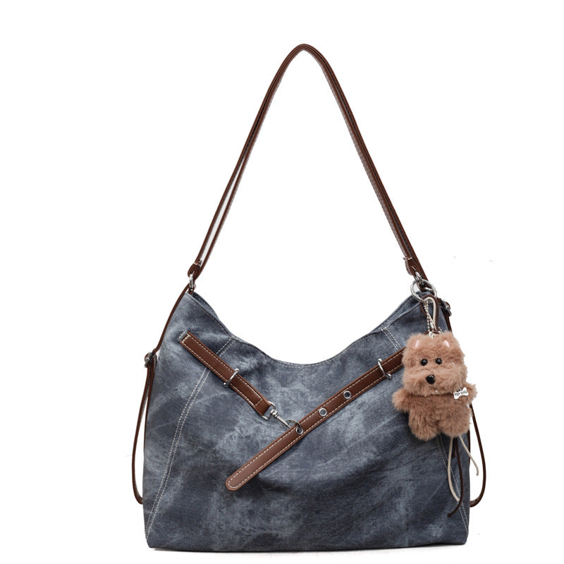 2025 new autumn/winter large capacity shoulder bag, crossbody, casual tote bag - niche design, high quality, versatile backpack