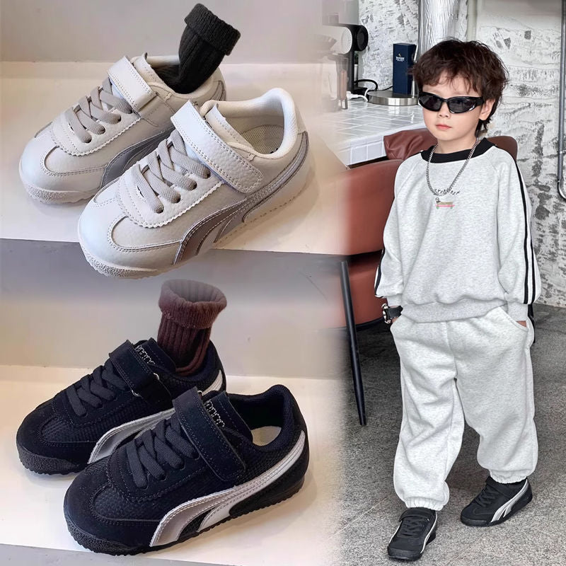 K-stylekids sneakers  spring & fall new arrival boys retro german training shoes velcro girl casual forrest gump shoes