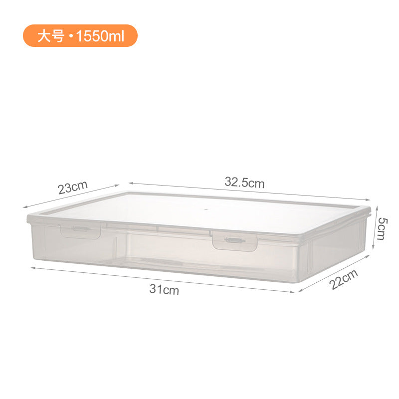Desktop storage box Plastic with lid Children's transparent puzzle storage box Lego building block picture book toy storage box
