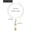 European and american niche ocean series starfish shell seashell pendant necklace - women's summer vacation style cross-border jewelry wholesale