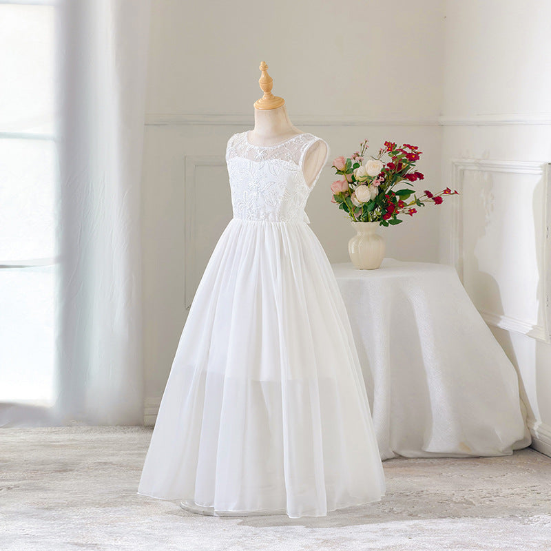 fashion style girldress holiday style white chiffon fashion long skirt summernew arrivalfrench style