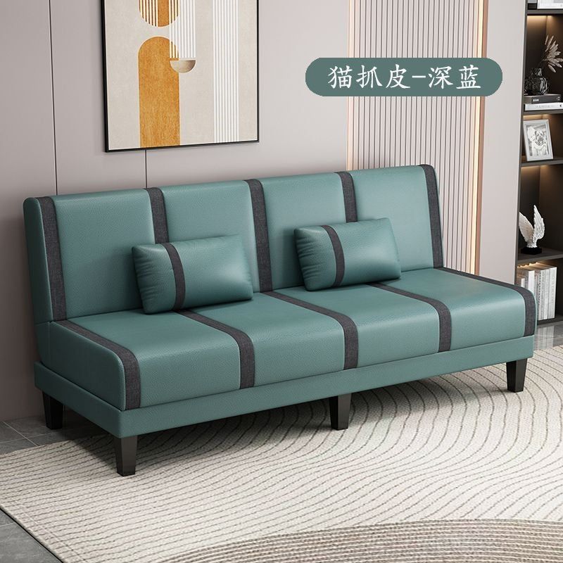 Sofa bed can be folded and used as a double or three-person multi-functional simple rental room bedroom lazy living room fabric sofa