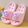 Eva kids' leak-proof cartoon anti-slip hollow-out summer home quick-dry baby slippers bathroom girls' bath slippers