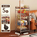 Narrow gap cart - minimalist, light luxury floor storage rack - living room snack organizer - ultra-slim, movable storage for tight spaces