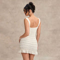 European and american summer new arrival: fashionable, sweet, elegant, and chic wavy pattern halter neck cami mini dress