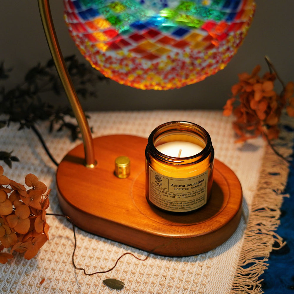 Moroccan flameless aroma lamp wax melting lamp birthday gift bedroom bedside lamp american retro romantic decorative table lamp