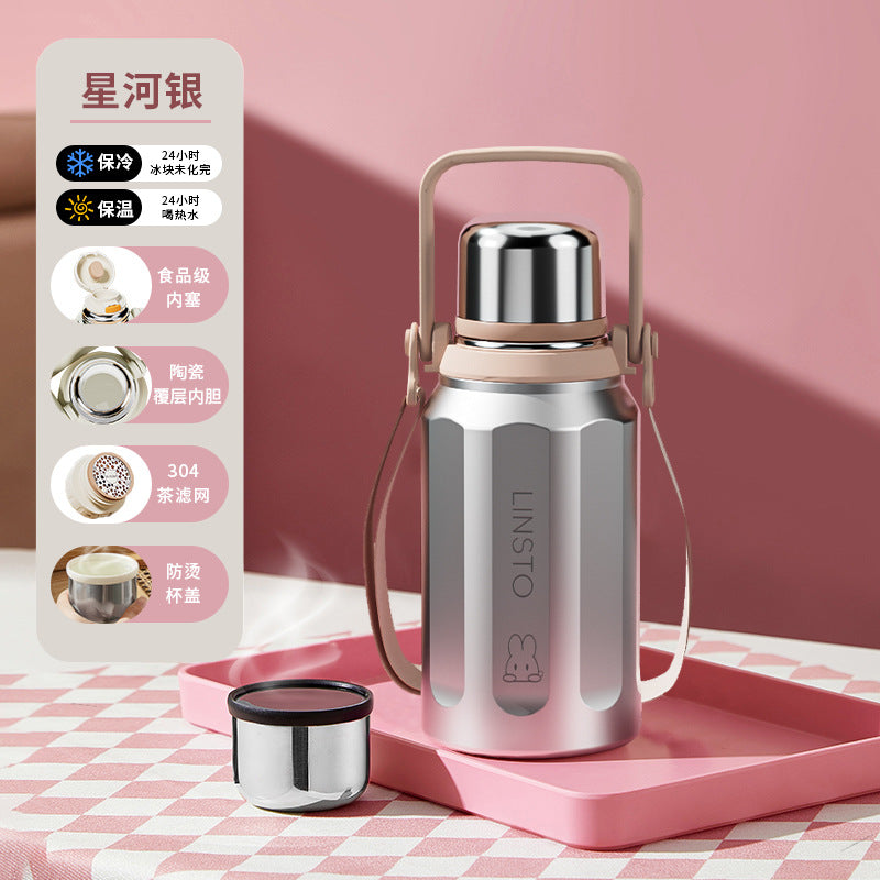 New arrival diamond-shaped portable thermos kettle large-capacity water cup 316 outdoor stainless steel portable men's and women's home campus