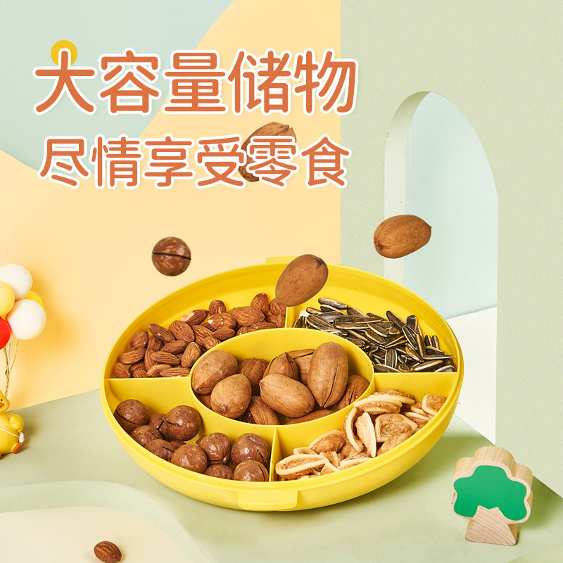 Broken shell chicken dried fruit plate with lid dried fruit box for home living room coffee table nut candy box melon seed box snack candy plate
