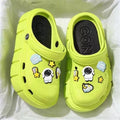 2024 new clogs: chunky platform, height increasing, non-slip, durable, beach-ready, cute cartoon, breathable, closed-toe sandals & slippers for women - summer collection