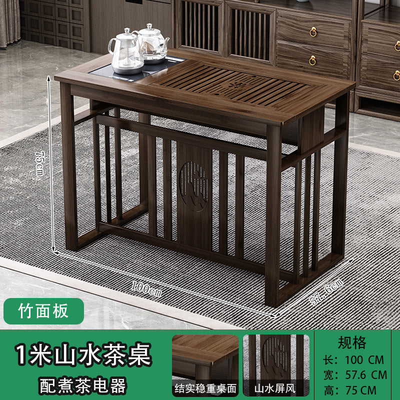 Balcony tea table and chair combination New Chinese-style office household small apartment Kung Fu tea table Boiling water integrated tea making table