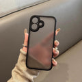 Black knight magnetic frosted semi-transparent skin-feel iphone 17 pro max case, iphone 16 drop-proof hard protective cover