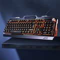 Metal panel knob adjustment-black yellow light keyboard