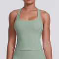 Cloud-feel brushed racerback tank top for women, quick-drying, outdoor casual running fitness top, yoga wear