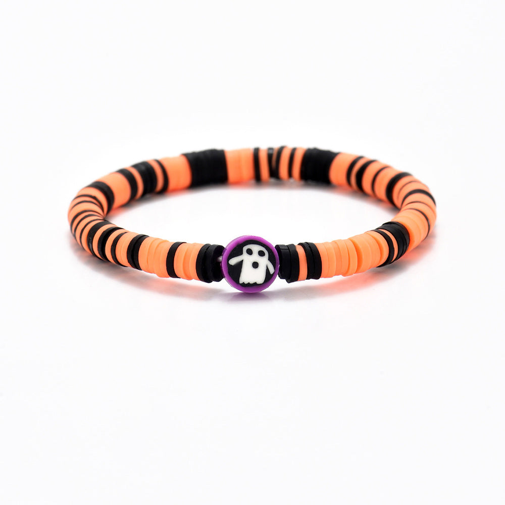 Halloween polymer clay bracelet wholesale fashion cross-border jewelry new funny dark style ghost skull handmade bracelet