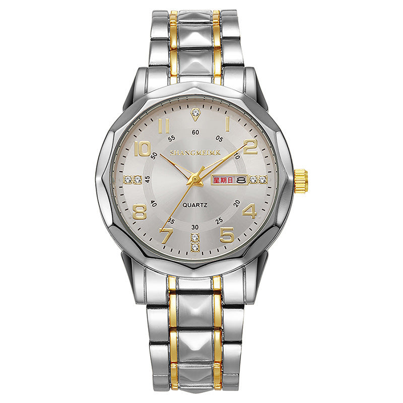 Shangmei men's business watch - waterproof, luminous, trendy quartz wristwatch for students and high school students