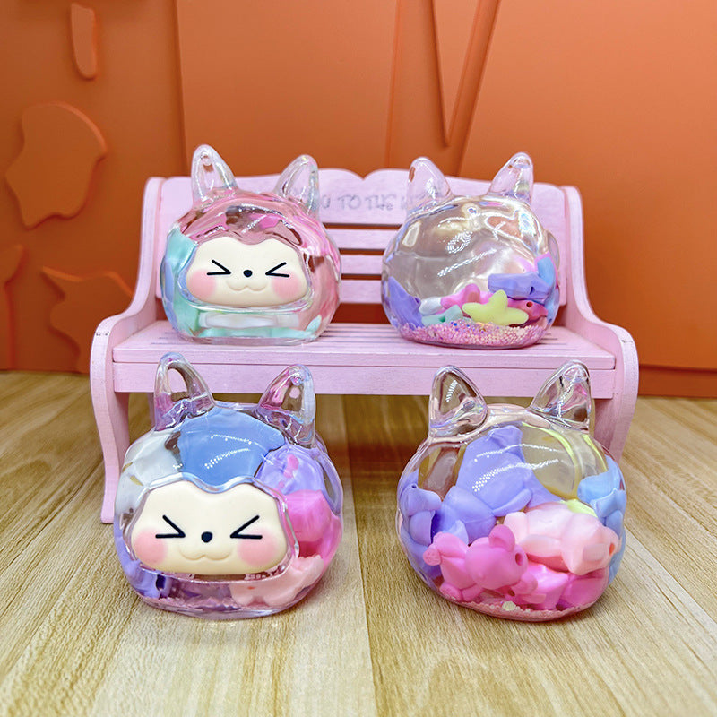 oversized three-dimensional quicksand KIKI shopping mall blind box figure desktop ornament car pendant DIY jewelry accessories