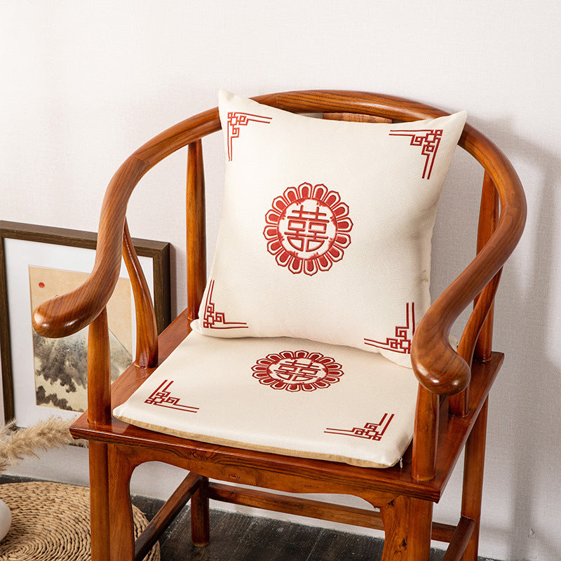 New chinoiserie guochao cushion pillow tea table cushion living room sofa taishi chair armchair backrest for home cushion cushion