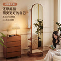 Full-length mirror floor mirror for homeall-in-one dressing mirror girl bedroom rotatable movable fitting mirror hanging coat rack
