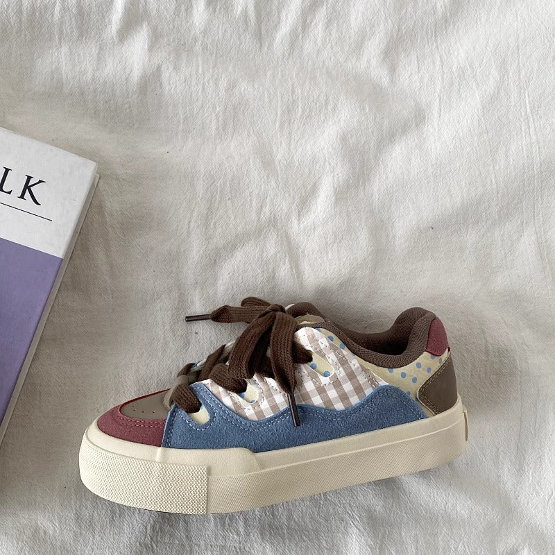 Dopamine sneakers women's 2026 spring new bread shoes easiest for matchniche stylethick sole heightened sports casual white shoes