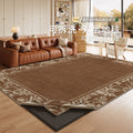 Removable and washable carpet living room french retro medieval style green double layer machine washable sofa accessible luxuryclassy floor mat