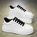Men's fashion sneakers: 2025 spring new arrivals - trendy, versatile, chunky sole white shoes for students, athletic & casual wear
