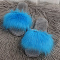Solid color slippers women's winter home indoor floor slippers flat bottom warm open toe stuffed slippers