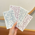 Happy birthday rhinestone letter stickers - high-value gift wrapping decoration for girls, thoughtful diy sparkling diamond stickers