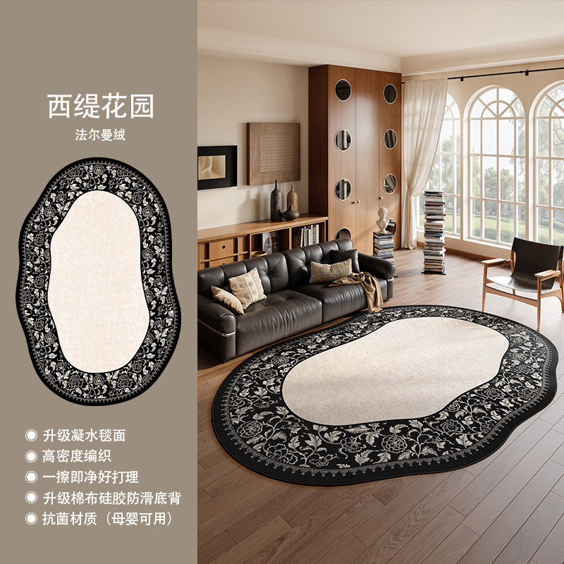 Distributed carpet living room no-wash and wipeable new arrival medieval style frenchretro special-shaped irregular stain-resistant bedroom floor mat