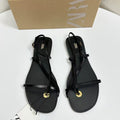 Za's 2025 summer new french-style thong sandals: bohemian-inspired, thin-strap, flat sandals for women - summer fashion, versatile and chic