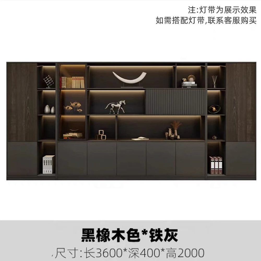Office bookcase boss background cabinet file cabinet wooden information cabinet storage storage wall floor cabinet