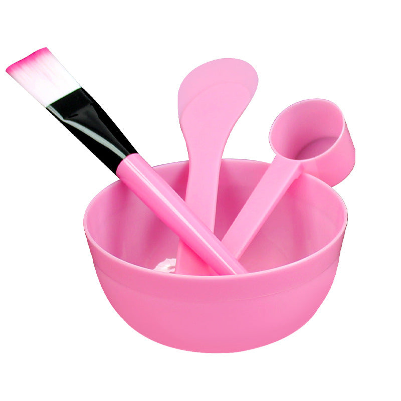 Wholesale facial mask bowl set - 4-piece kit with mask stick, mixing bowl, and spoon - individually packaged mask application tools