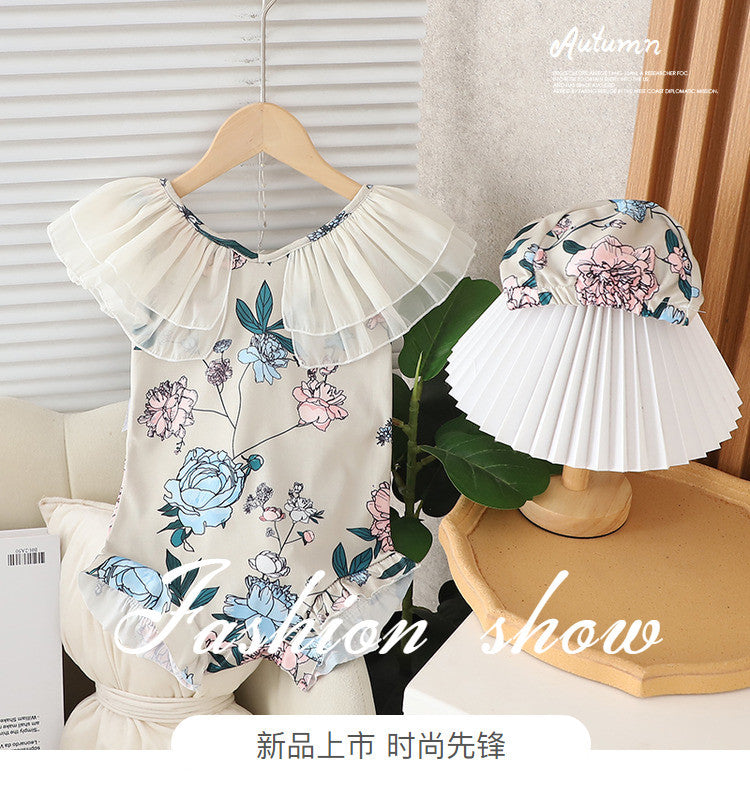 Baby girl one-piece swimsuit -  new collection - floral, fresh & cute swimwear for kids