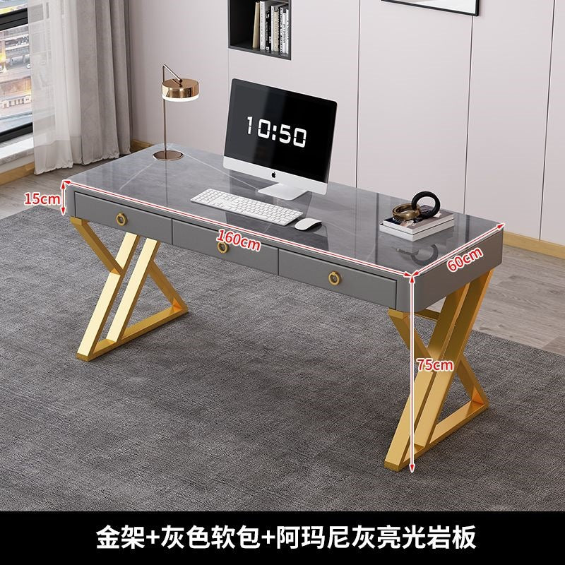 Slate desk accessible luxury modern italian computer desktop table for home simple office desk bedroom workbench study table
