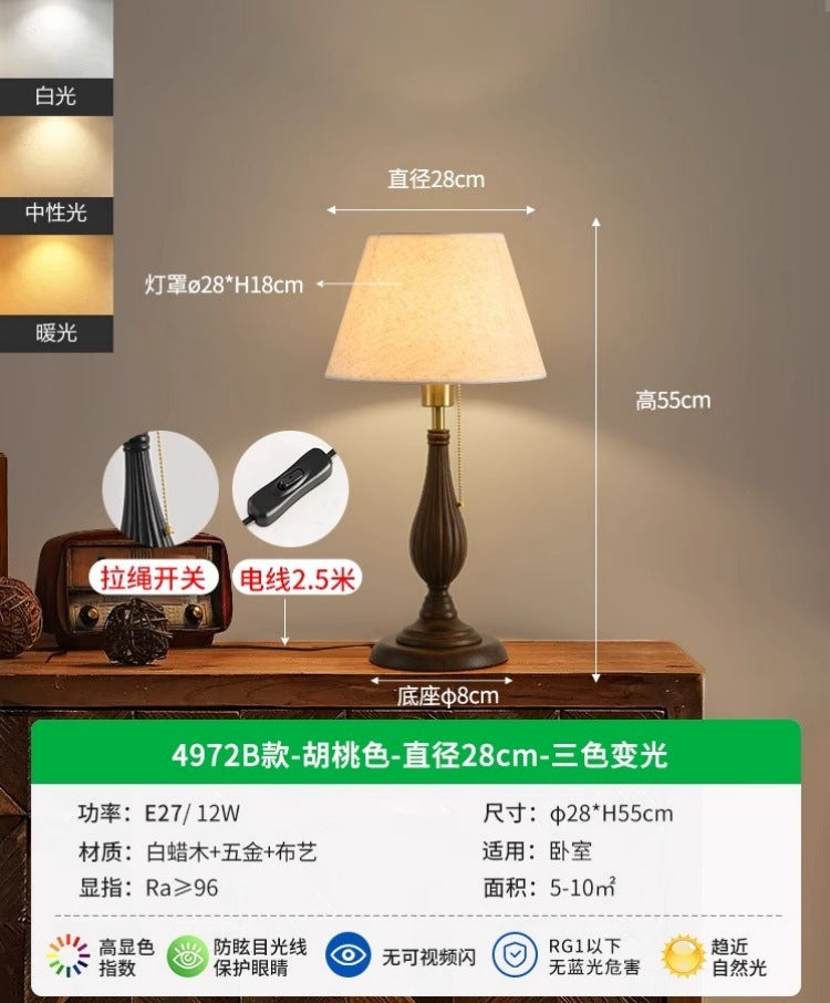 Study desk lamp medium ancient style simple bedroom bedside lamp B & B retro decoration advanced sense room lamp 1
