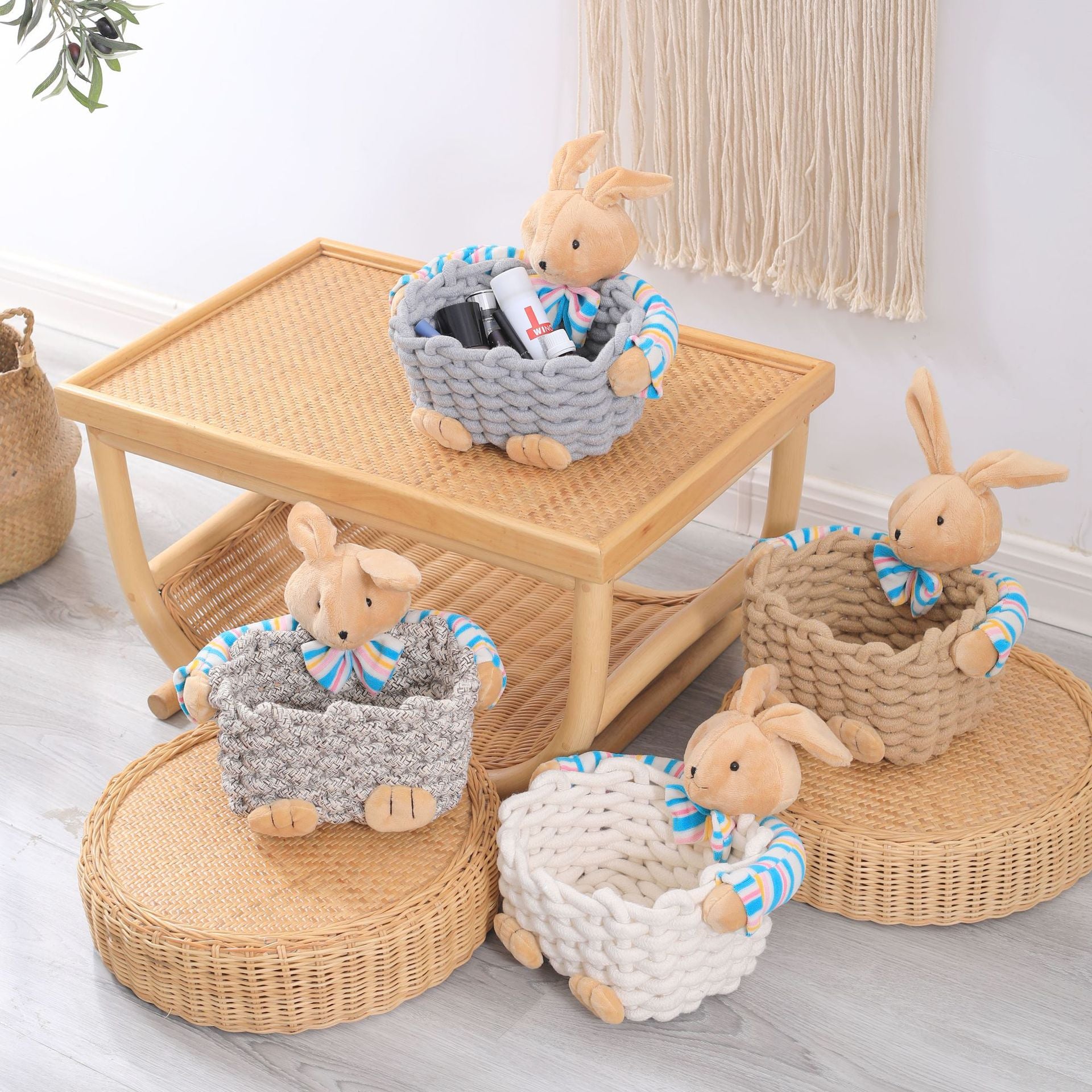 ins desktop storage small bucket skin care products notebook dining table simple pen holder girl heart storage box office