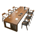 Solid wood large conference table bench table casual office desk large long desk log workbench large board table study table
