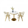 Scandinavian style small round table negotiation table and chair combination balcony for home sales office milk tea shop reception and reception casualcasual