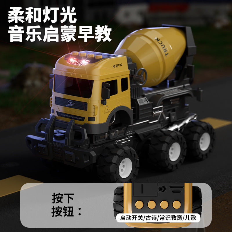 Kids' off-road transport trailer dump truck construction vehicle simulation inertia alloy container truck toy dump truck