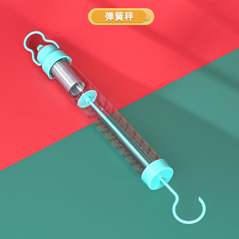 Spring scale, technology small production force measuring tension meter handmade DIY children's primary school students invention material physics recommendation