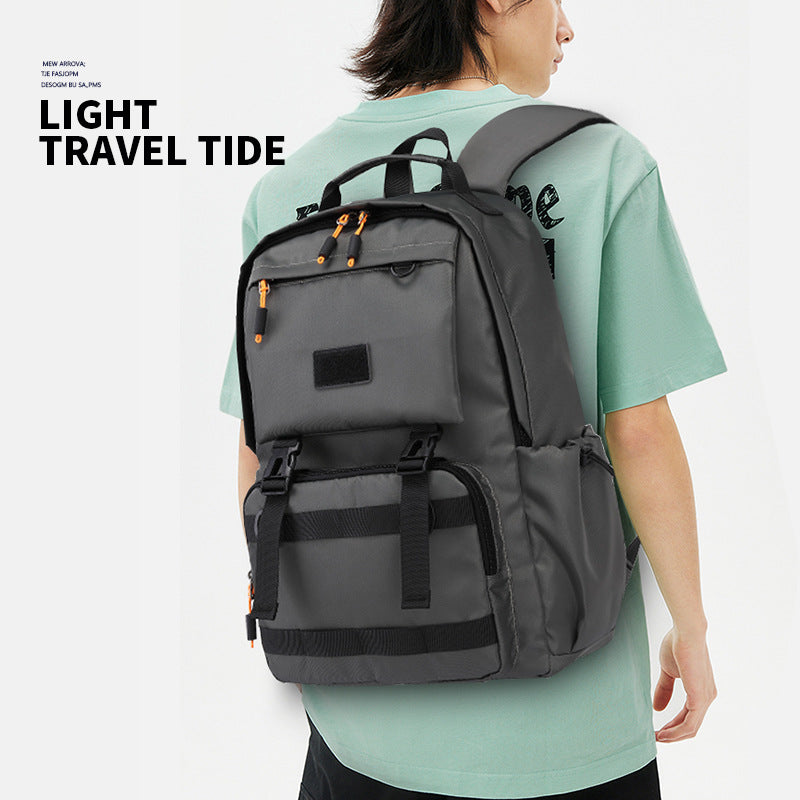 New spine protection backpack casual versatile schoolbag large capacity scratch-proof waterproof wear-resistant junior high school students