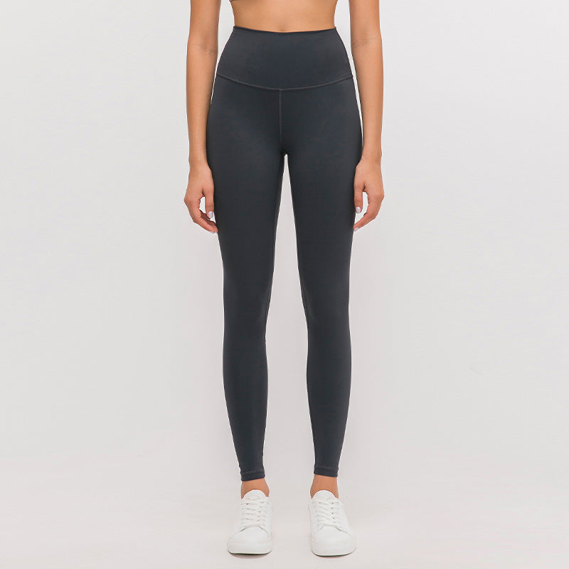 Naked feeling fitness yoga pants high waist hip lifting abdominal training running sports pants outwear tight nine-point pants d19037