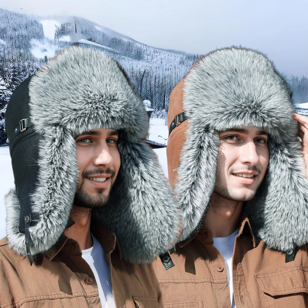 European and American  winter imitation fur male Northeast locomotive Lei Feng hat thickened warm middle-aged and elderly ear protection cold hat